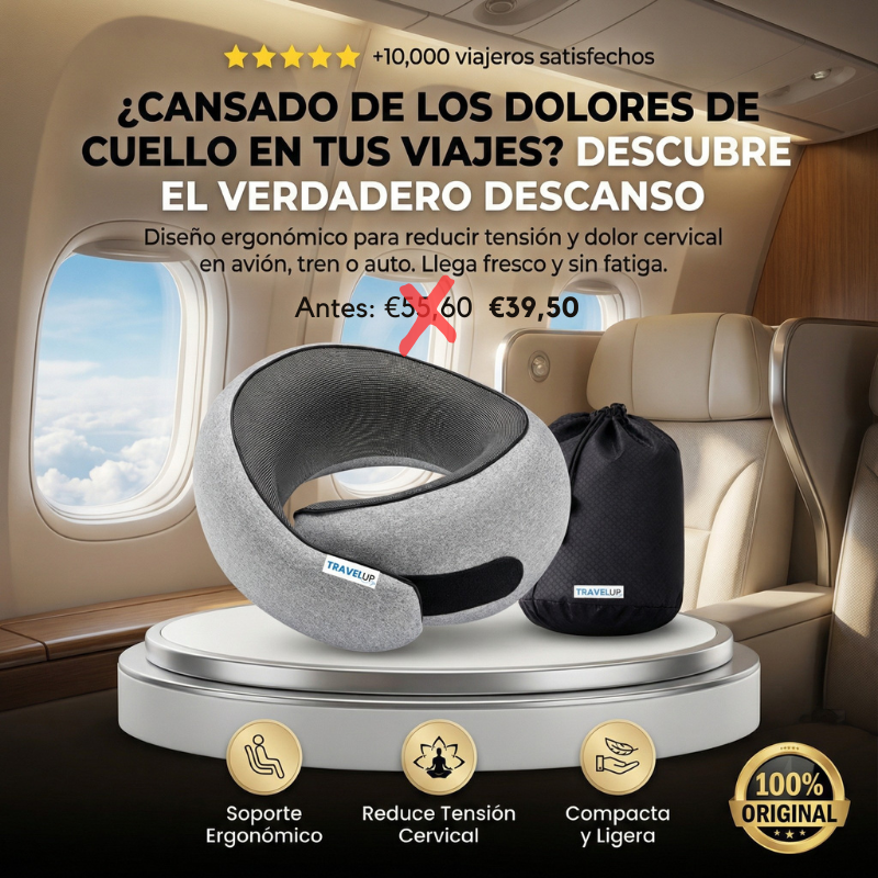 Almohada de Cuello Ergonómica para Viajes