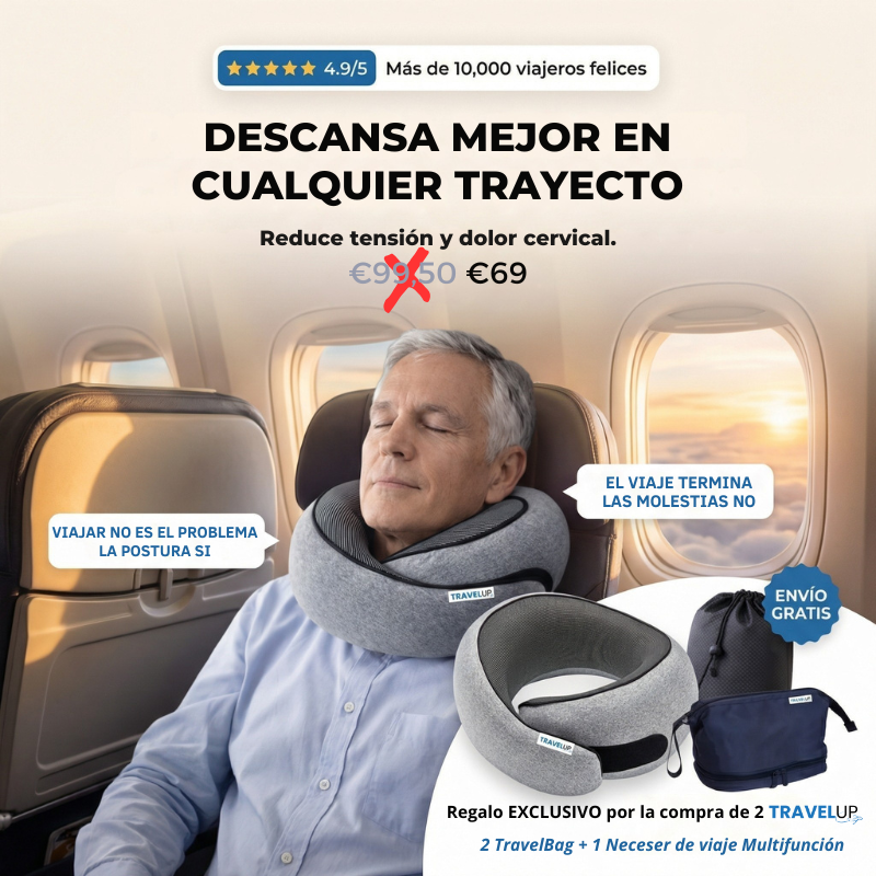 Almohada de Cuello Ergonómica para Viajes